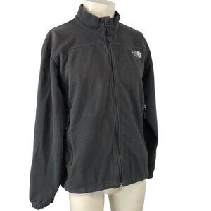 THE NORTH FACE ~ MENS LARGE ~ GRAY FLEECE FULL ZIP JACKET COAT WINDWALL